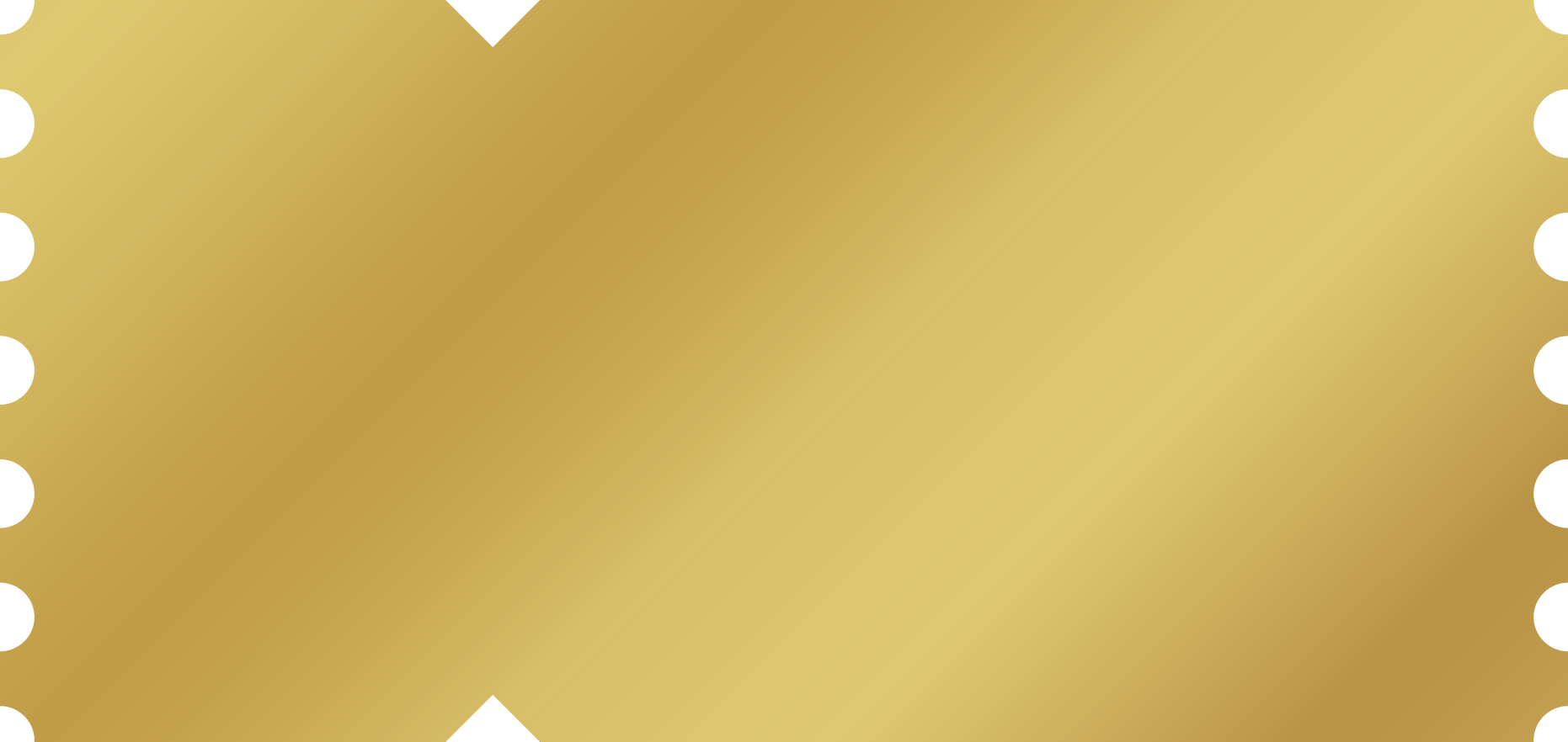 Gold Coupon Ticket Card Element